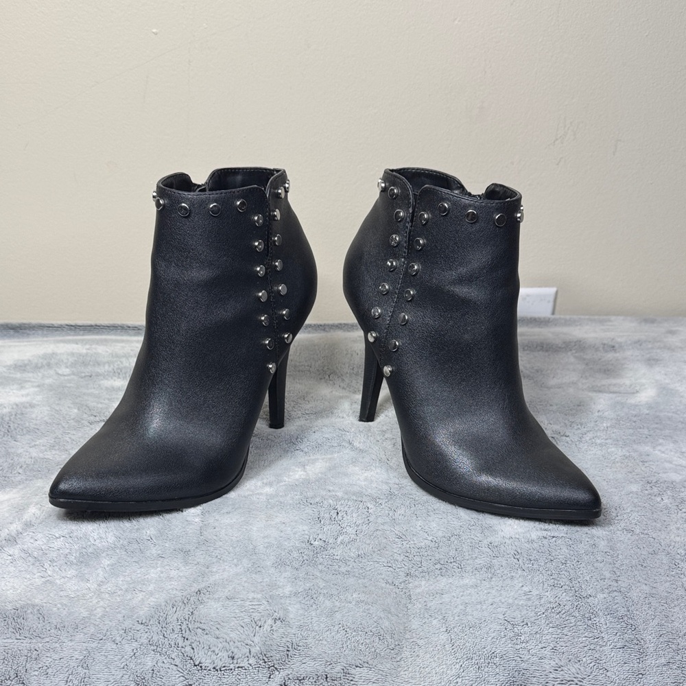 Fergalicious by Fergie “Captain” Studded Ankle Booties - Black - Size 7